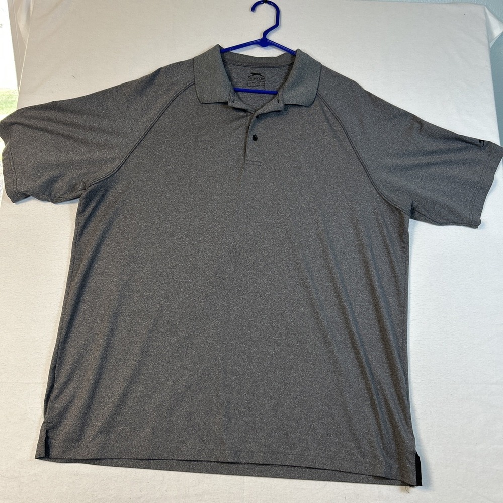 Slazenger Golf Polo Shirt Mens XXL Short Sleeve Gray Regular Fit Activewear